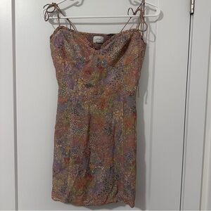 Aritzia Wilfred Fable Mini Dress Size Small Women’s Multicoloured Floral Print
